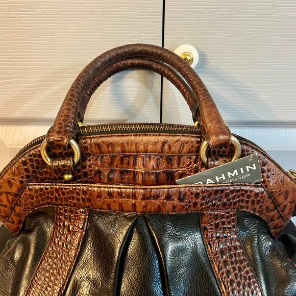 Brahmin Louise Croc Embossed Satchel - Picture 3 of 9